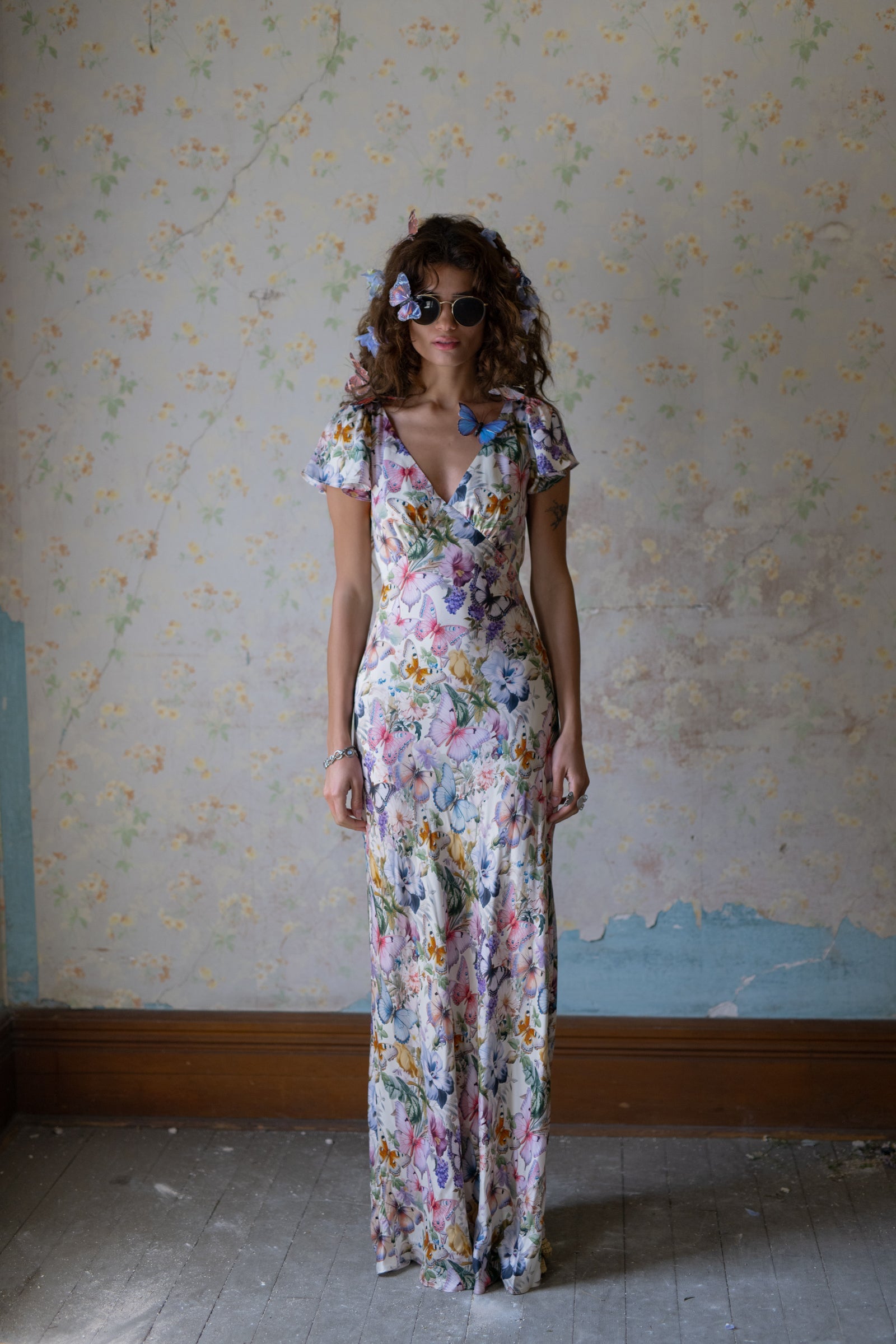 The Butterfly Botanics Flutter Slip Dress