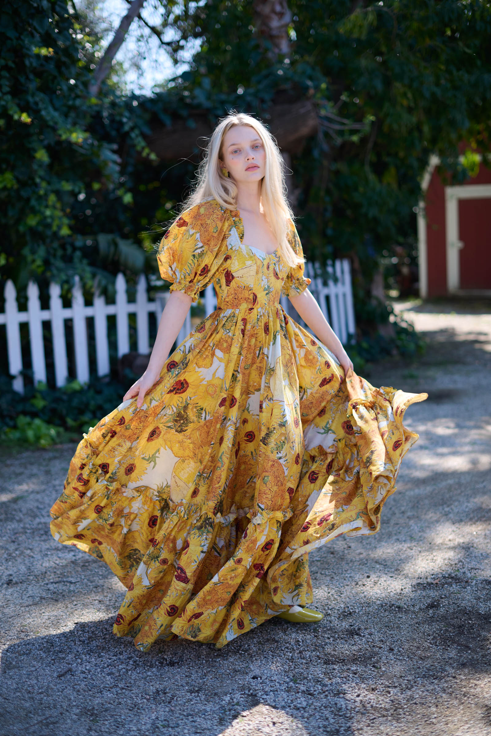 Sunflowers Cotton Ritz Gown