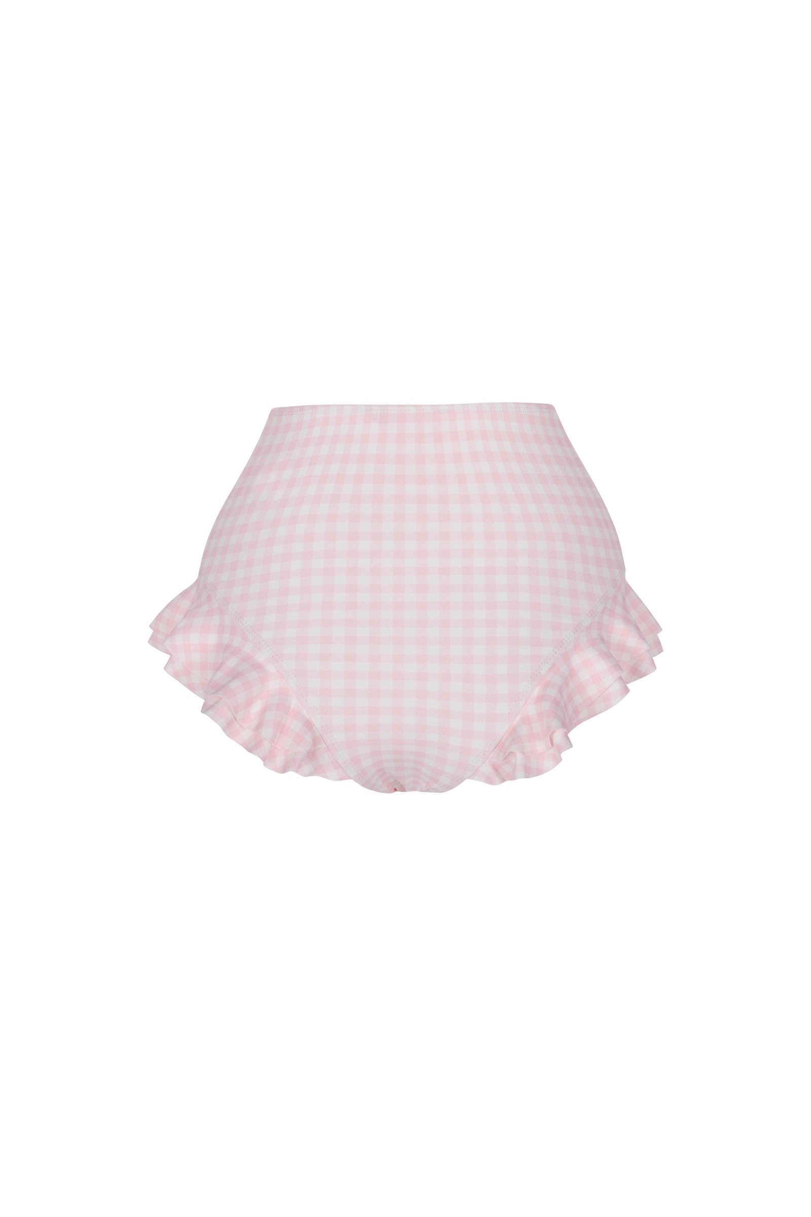 The Pink Gingham Ruffle Bikini Bottoms
