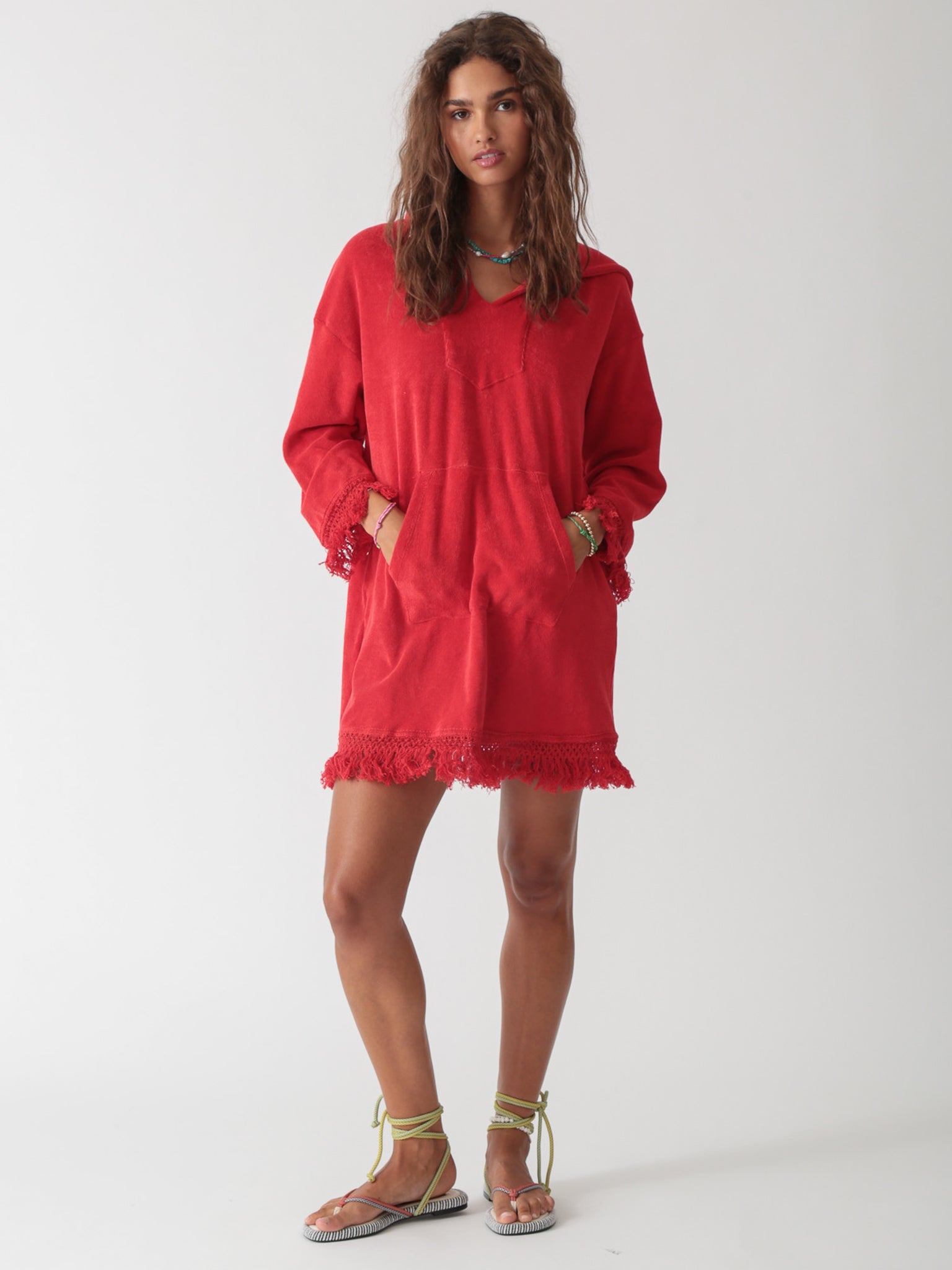 Beach Poncho - Chili