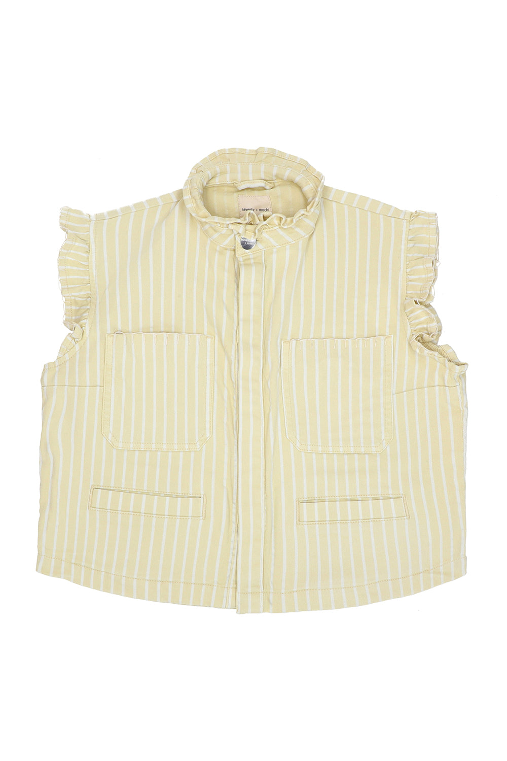 Pablo Vest in Buttermilk Wide Stripe