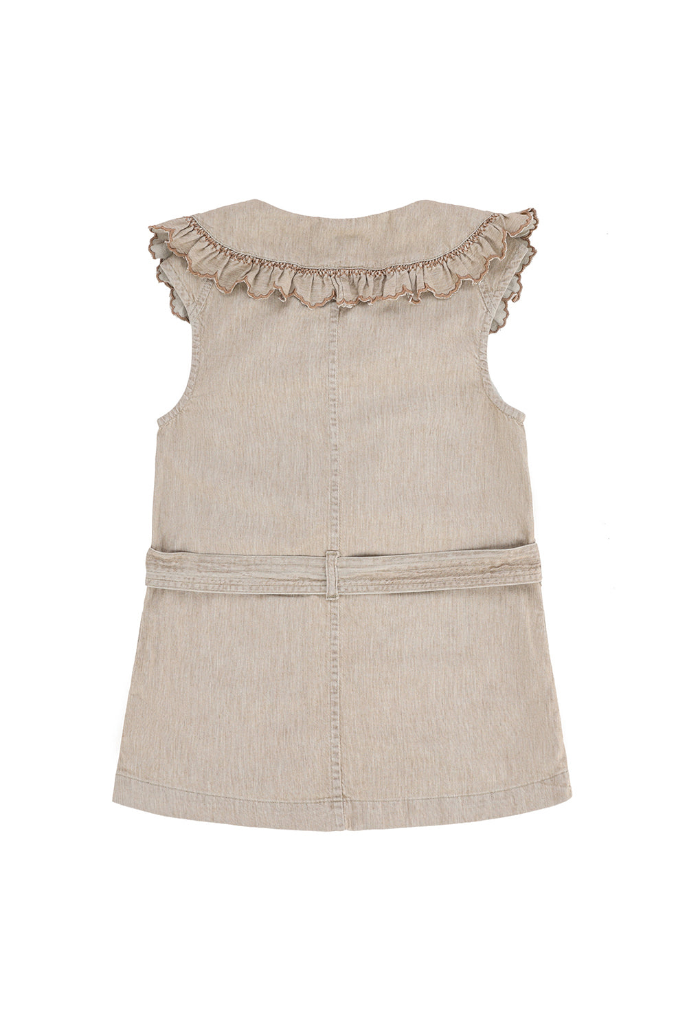 Phoebe Vest in Sand Linen