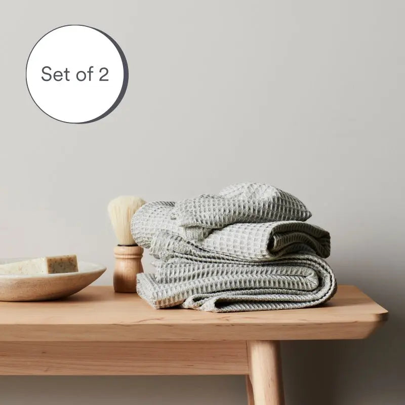 Bamboo Waffle Towels | Sage