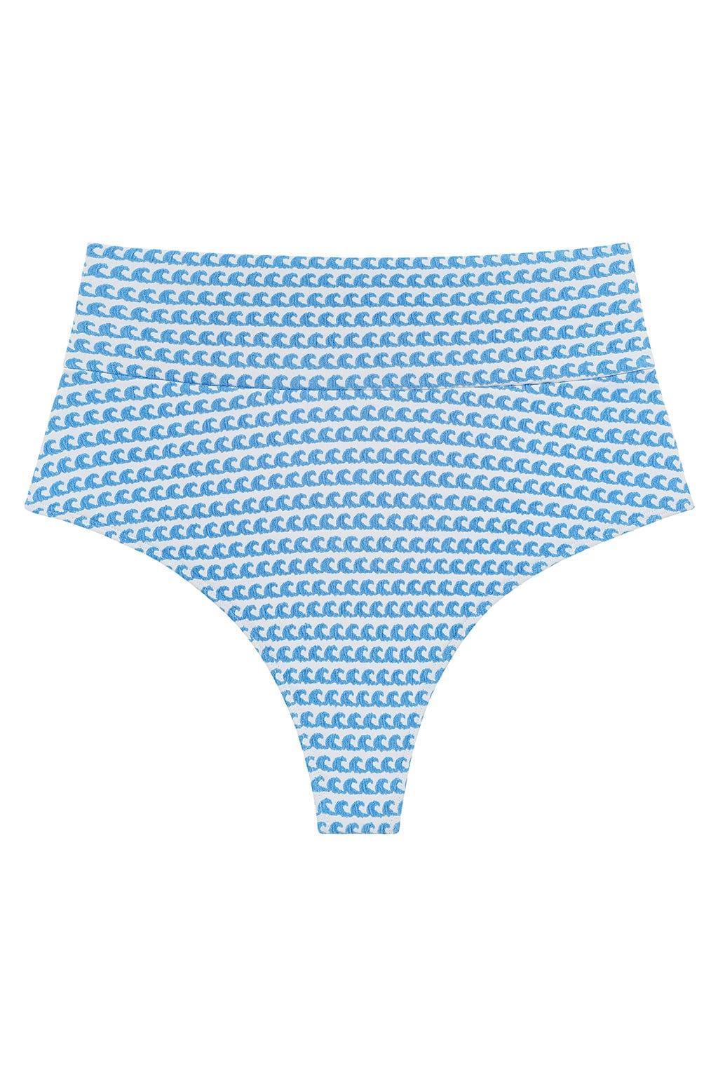 Wave Repeat Added Coverage High Rise Bikini Bottom