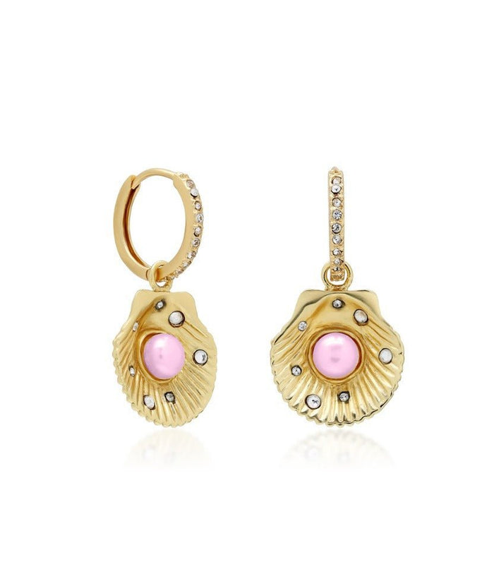Sea Shell Pearl Earrings - will take 2-4 weeks to arrive