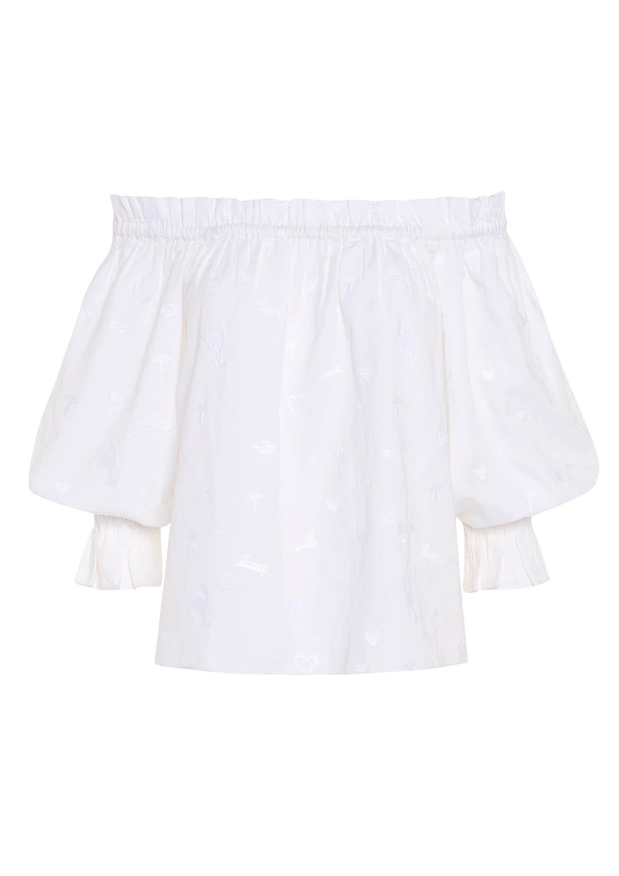 Image of product named white lobster rosalie top by Paolita London