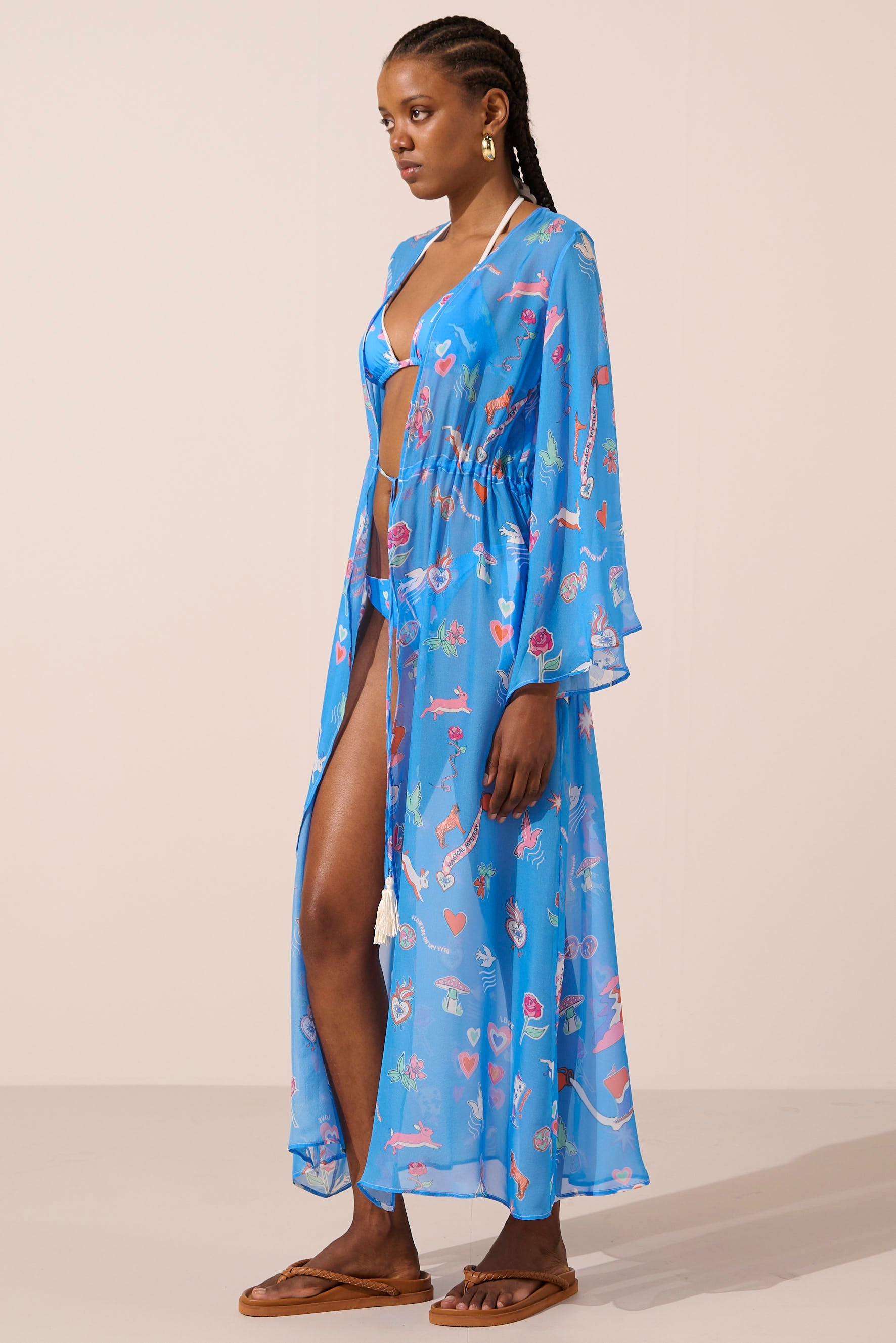 Image of product named white rabbit silk marisa kimono by Paolita London
