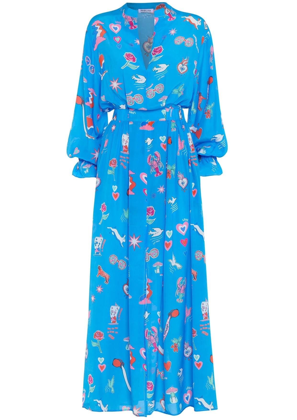 Image of product named white rabbit silk mary jane dress by Paolita London
