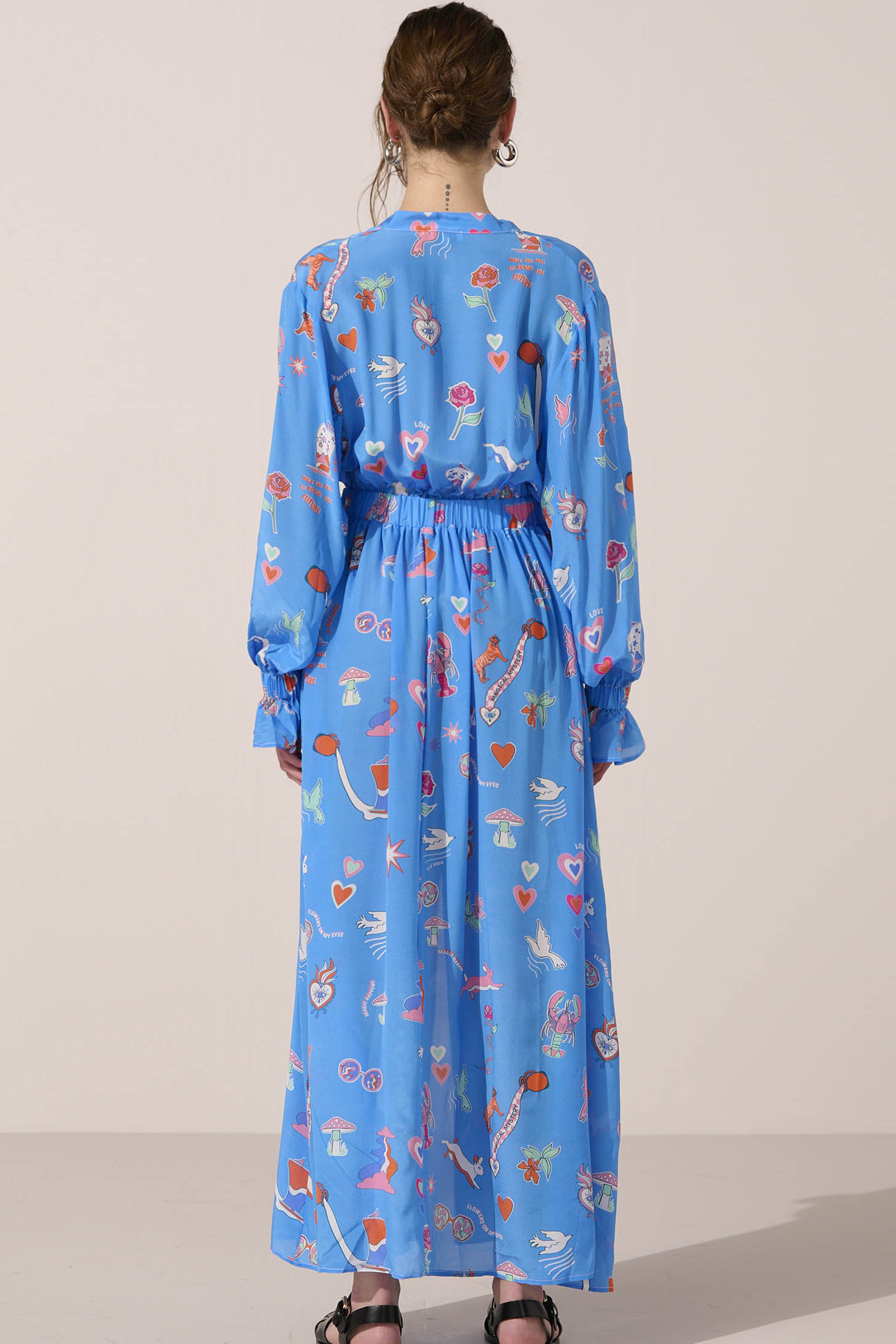 Image of product named white rabbit silk mary jane dress by Paolita London