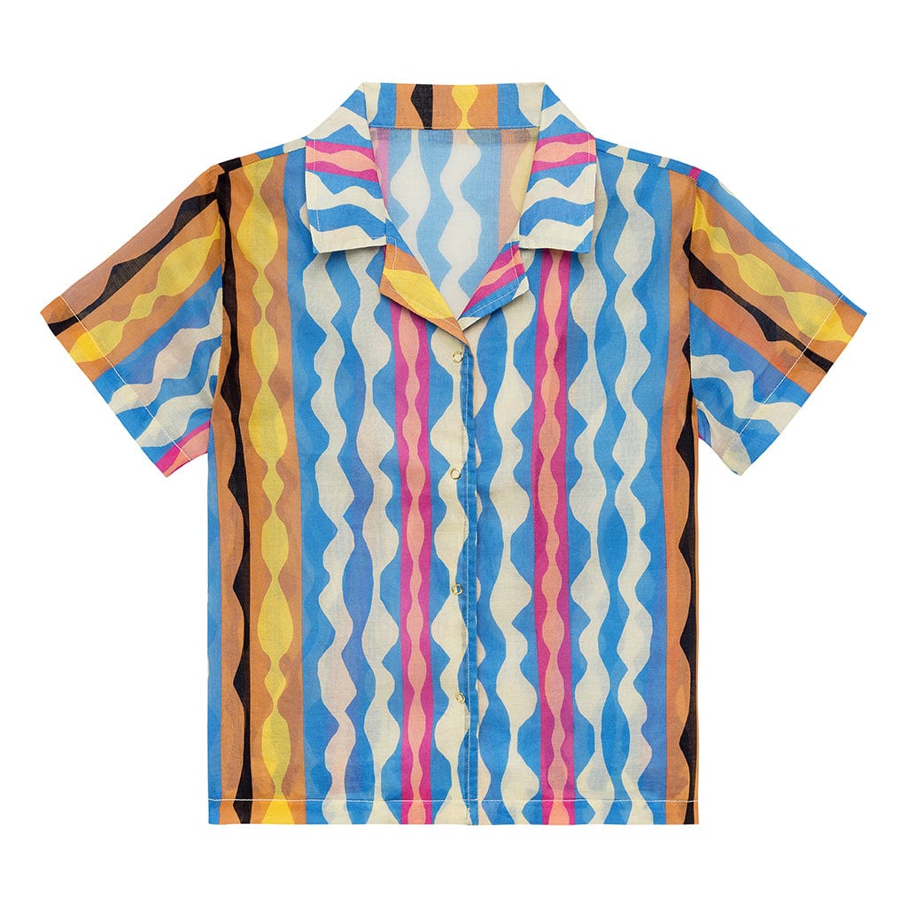 Abstract Mini Button Down Shirt