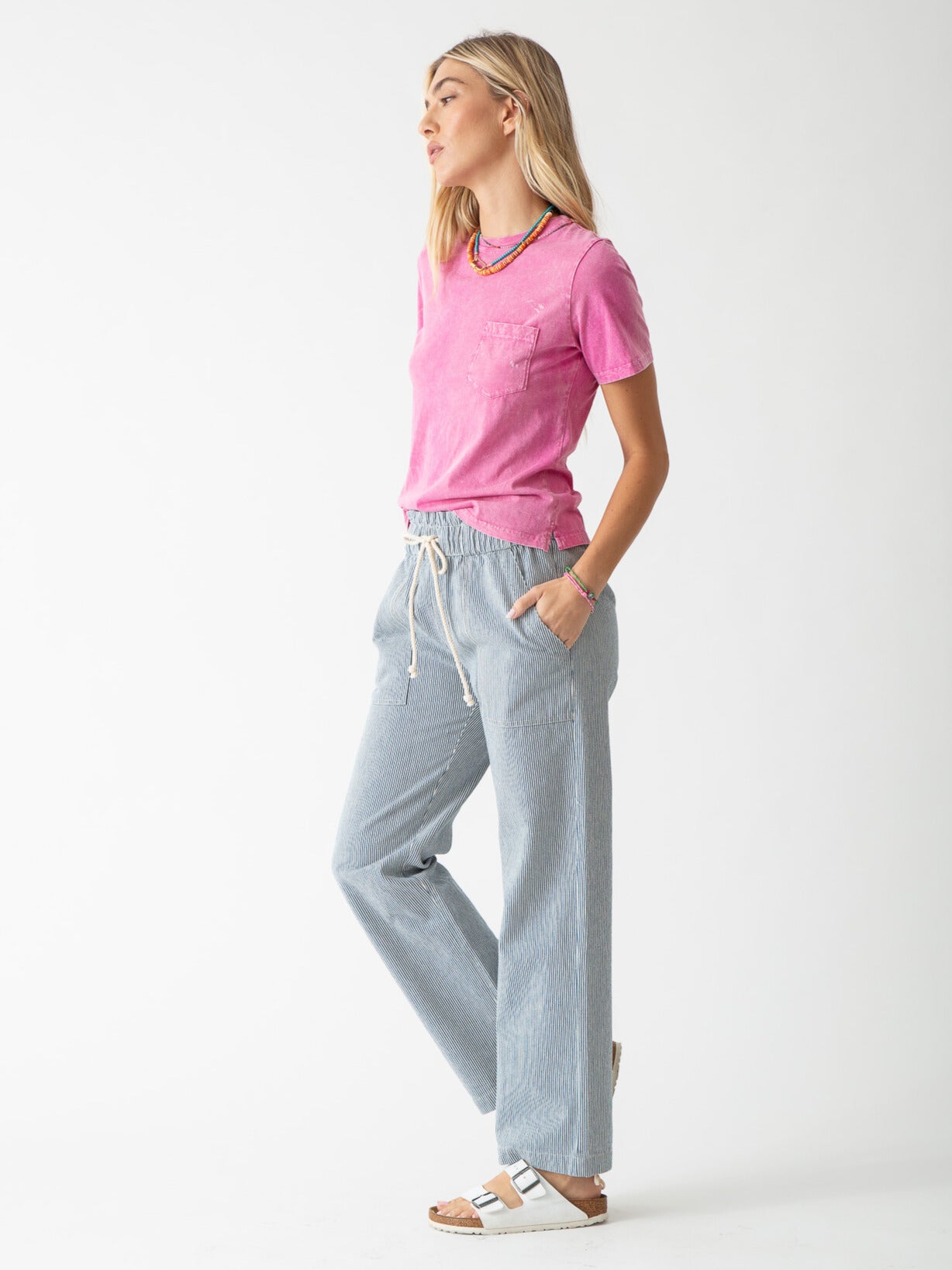 Pocket Tee - Acid Fuchsia