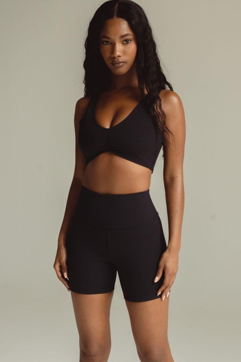 Black Rib Kim Variation Bikini Top