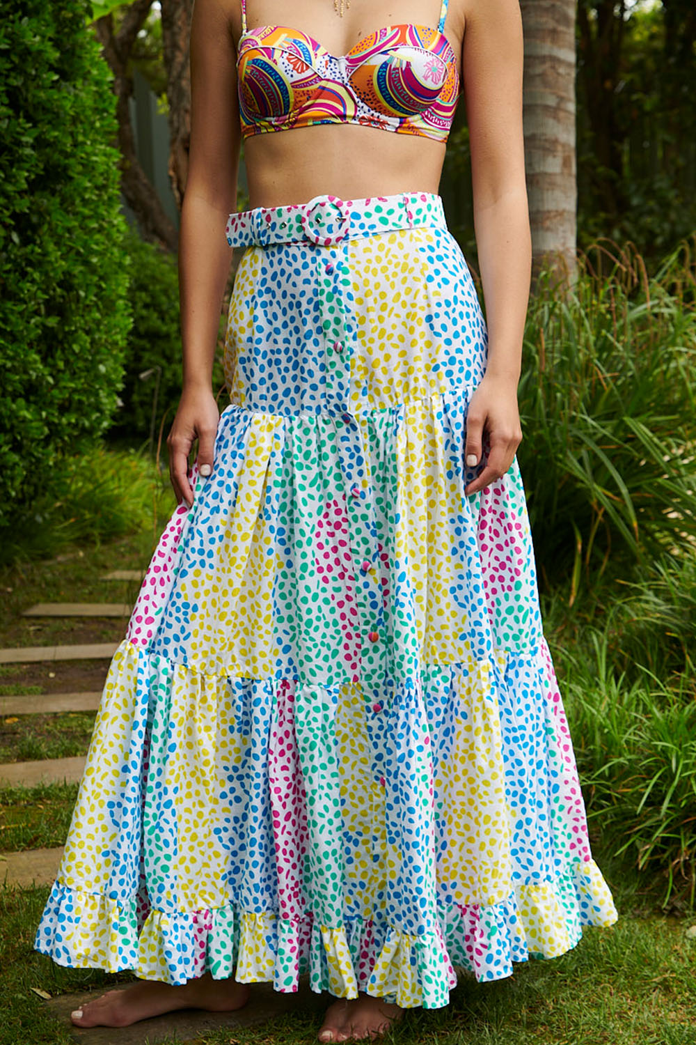 Bora Bora Button Maxi Skirt