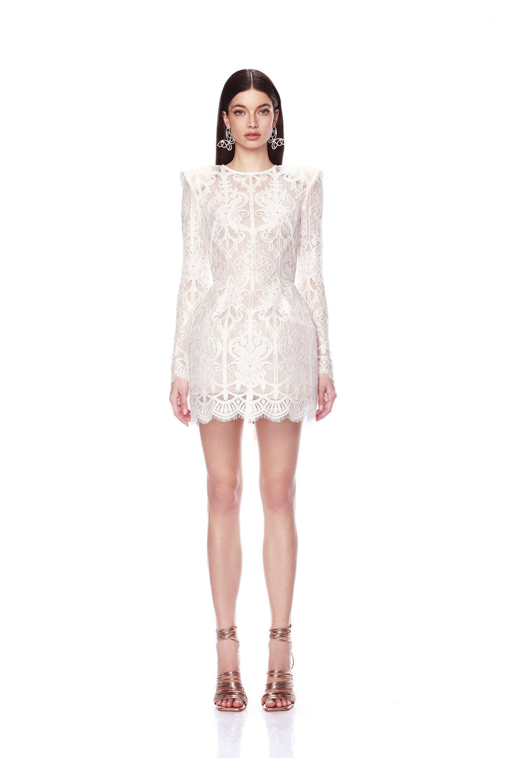 Casey White Lace Mini Dress