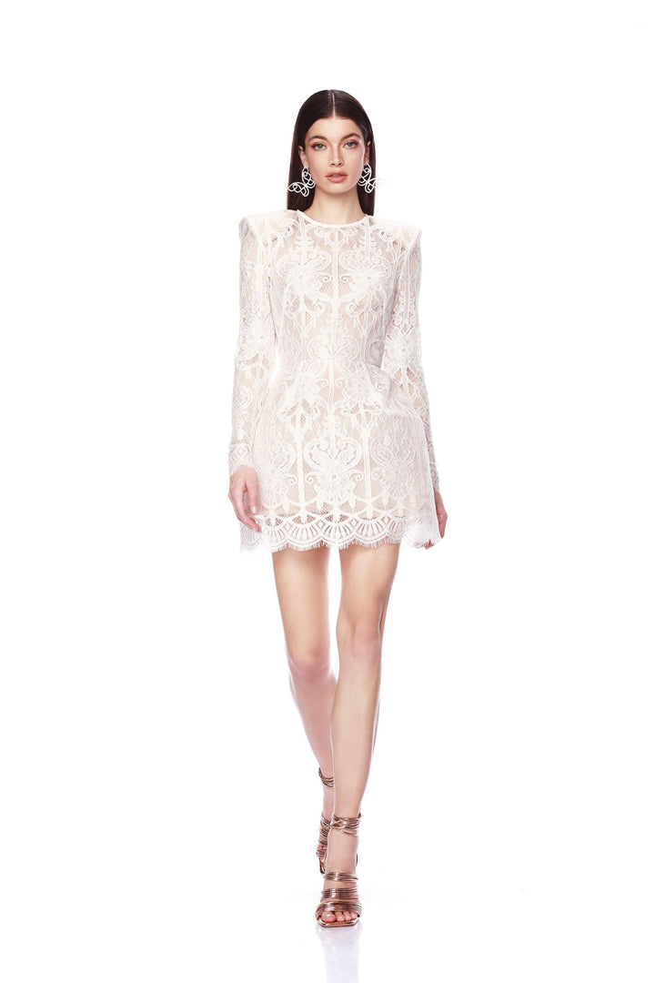 Casey White Lace Mini Dress