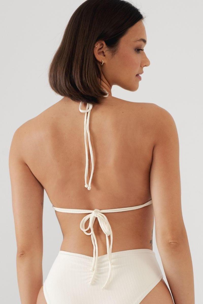 Cream Rib Brasil Bikini Top