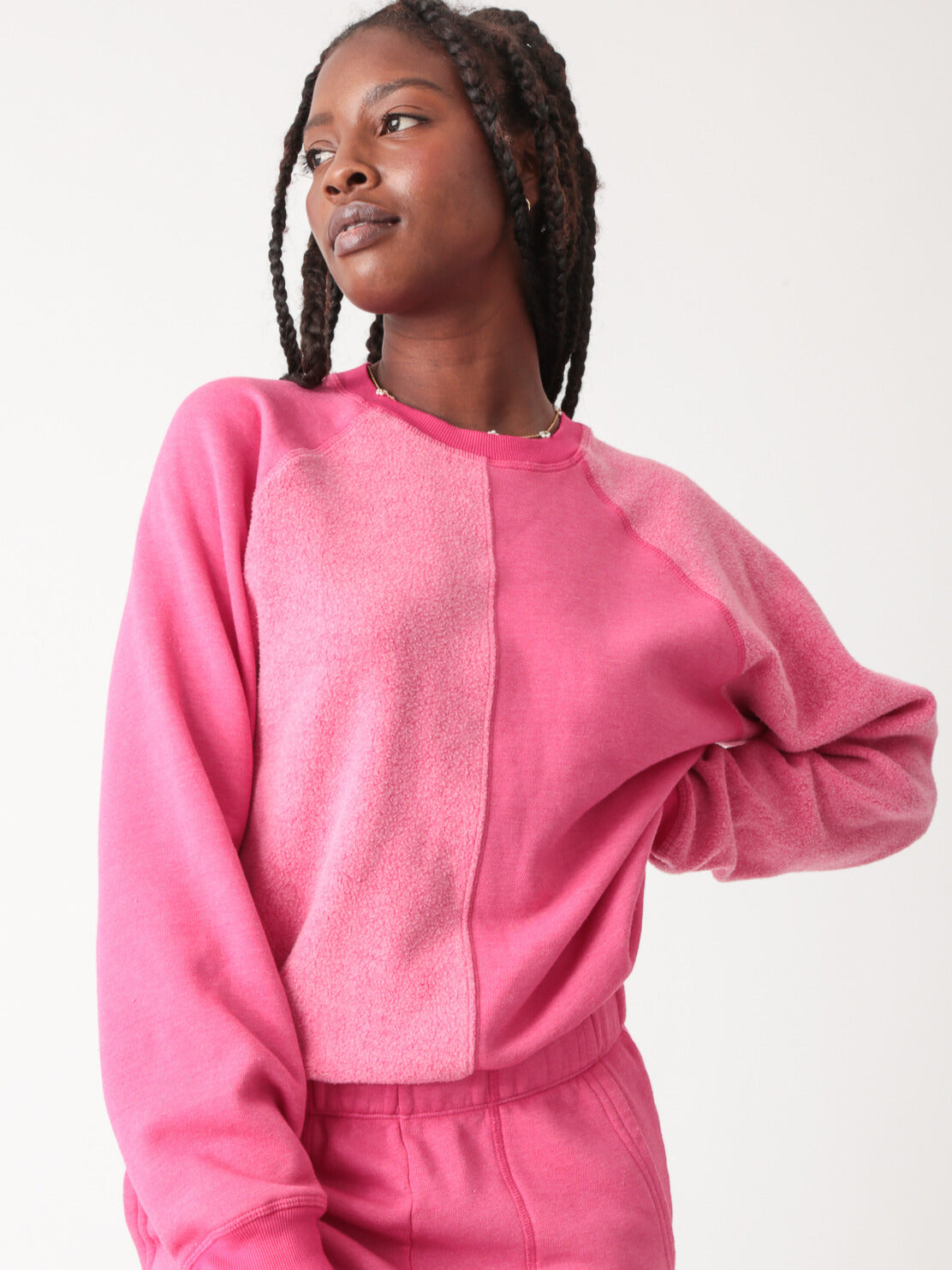 Ronan Sherpa Pullover - Magenta