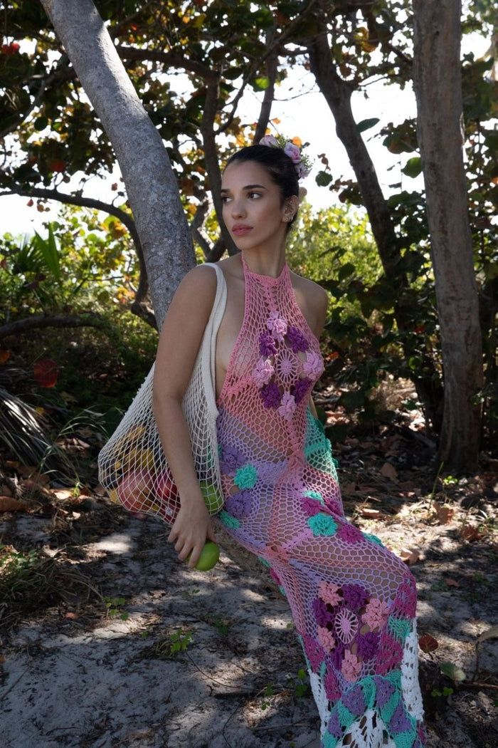 Rowan Crochet Dress Multi