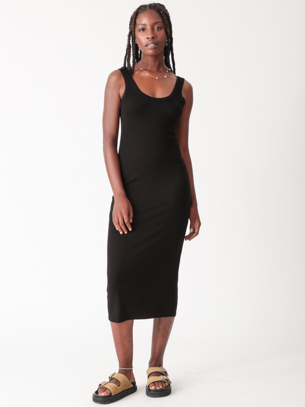 Charlie Rib Dress - Onyx