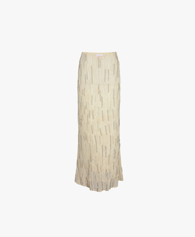 Aphrodite's White Beaded Co-ord Skirt - Daphne Collection