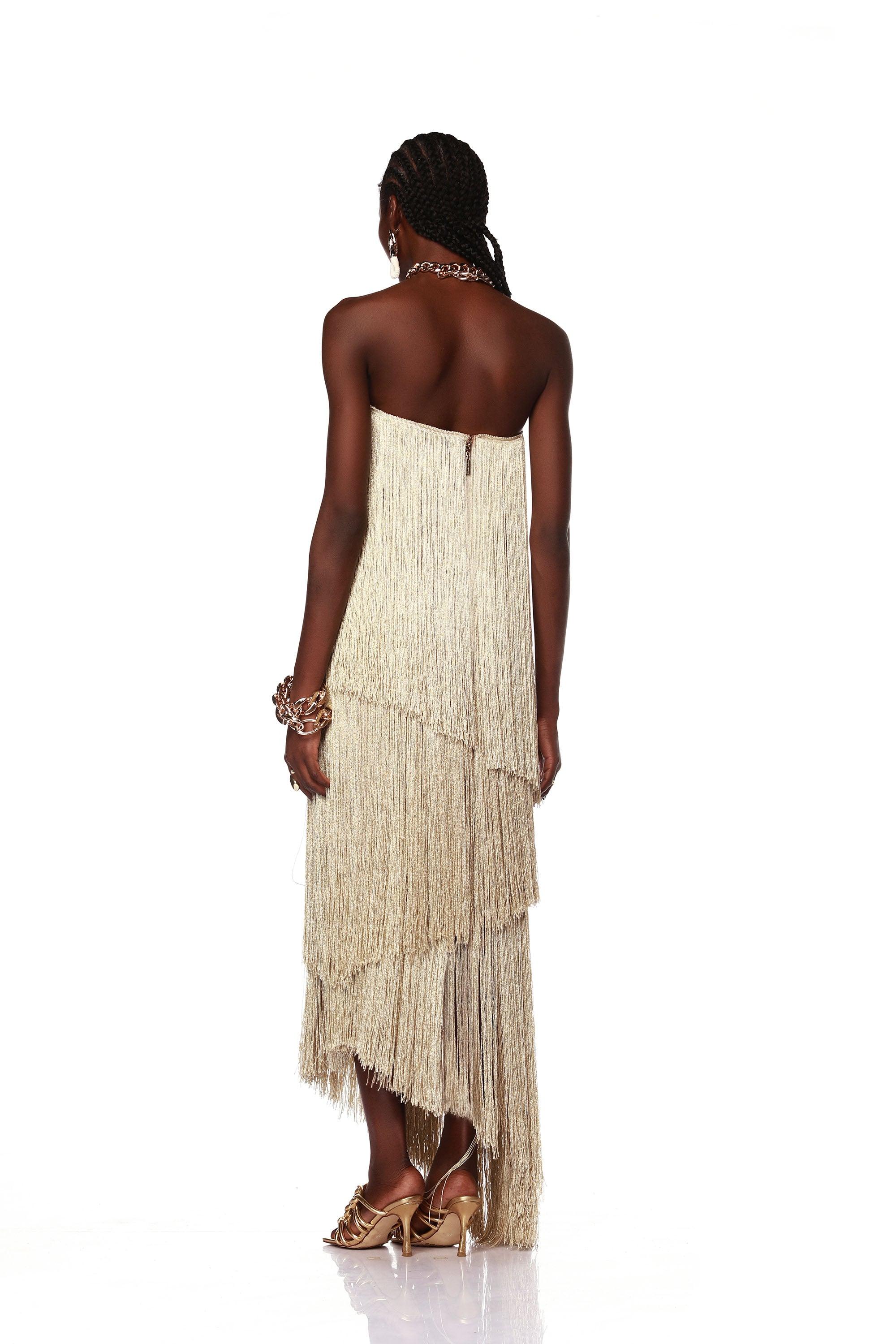 Adisa Strapless Gold Gown - Pre Order - BRONX AND BANCO