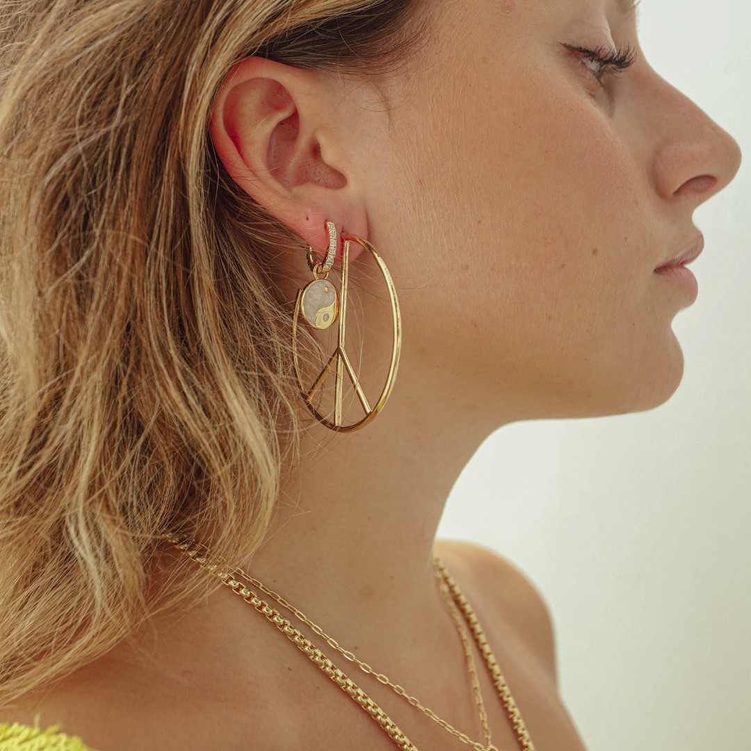 Yin And Yang Sparkle Earrings