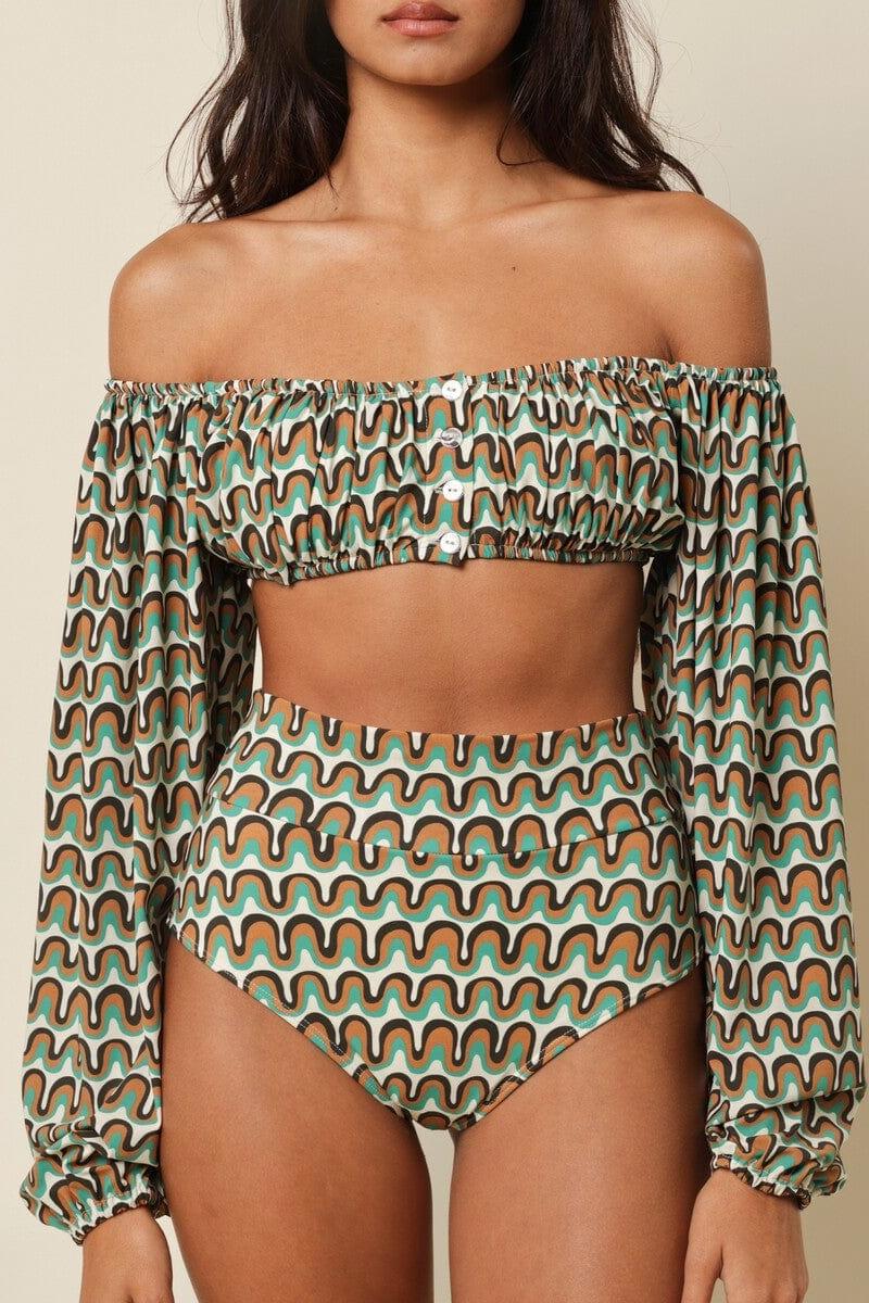 Groovy Added Coverage High Rise Bikini Bottom