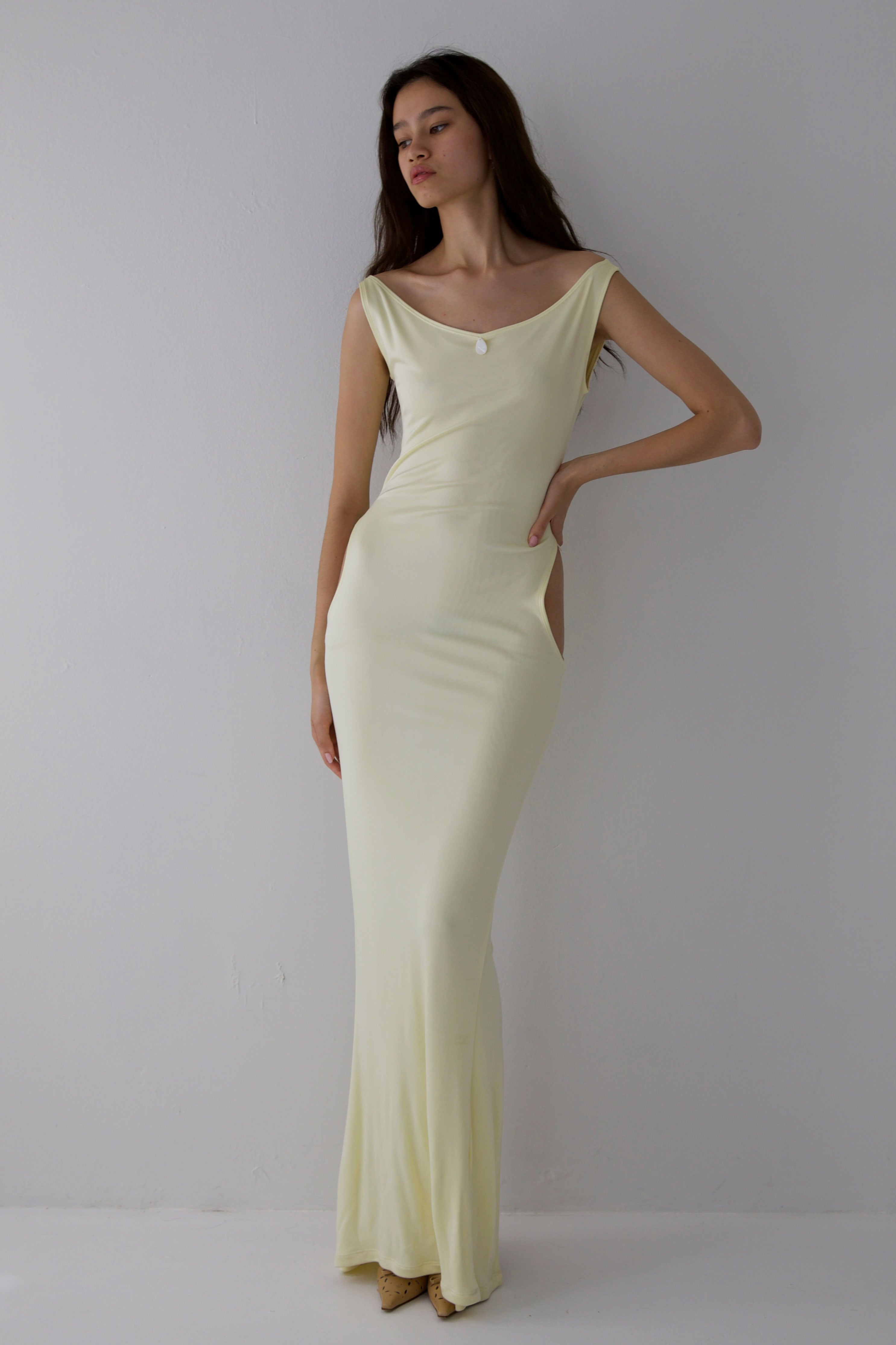 HERON DRESS IN BUTTER