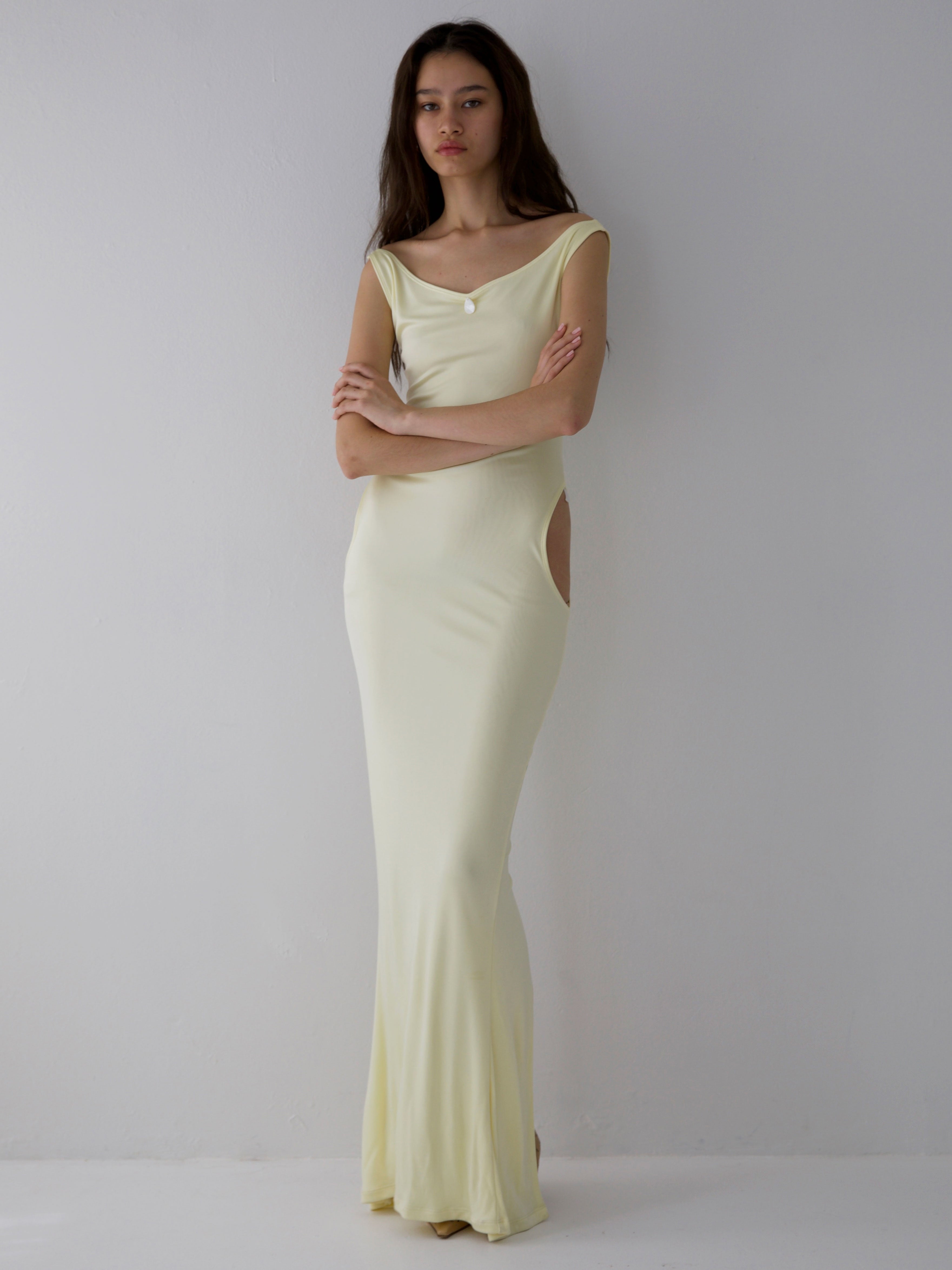 HERON DRESS IN BUTTER