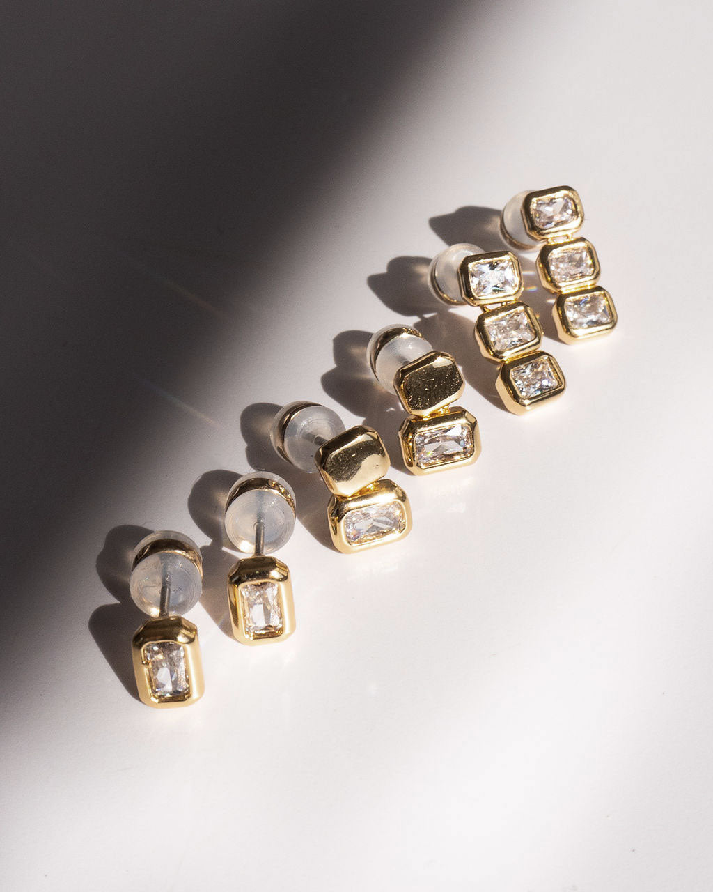 The Bianca Bezel Studs Set