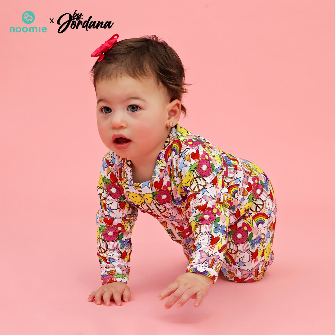 Zipper Footie by Jordana Girl Icon Drips