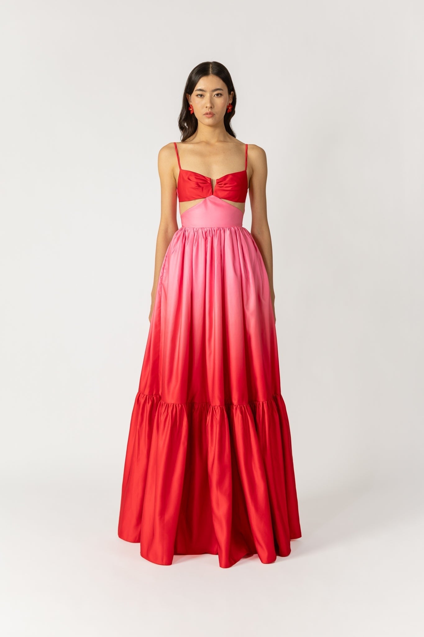 Nova Satin Gown - Pink Ombre
