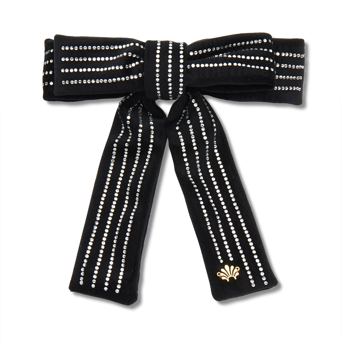 Crystal Pinstripe Antoinette Bow Barrette