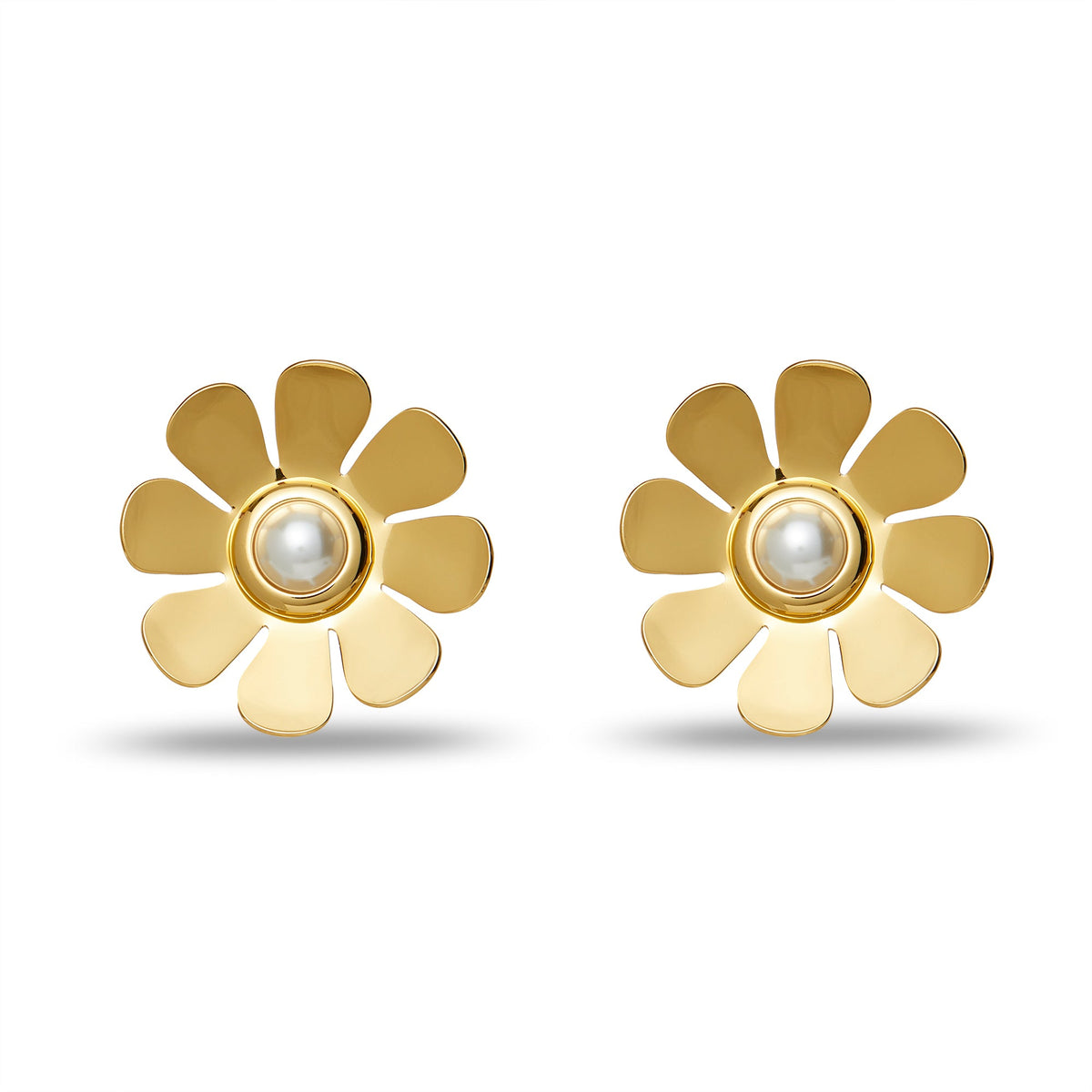 Daisy Button Earrings