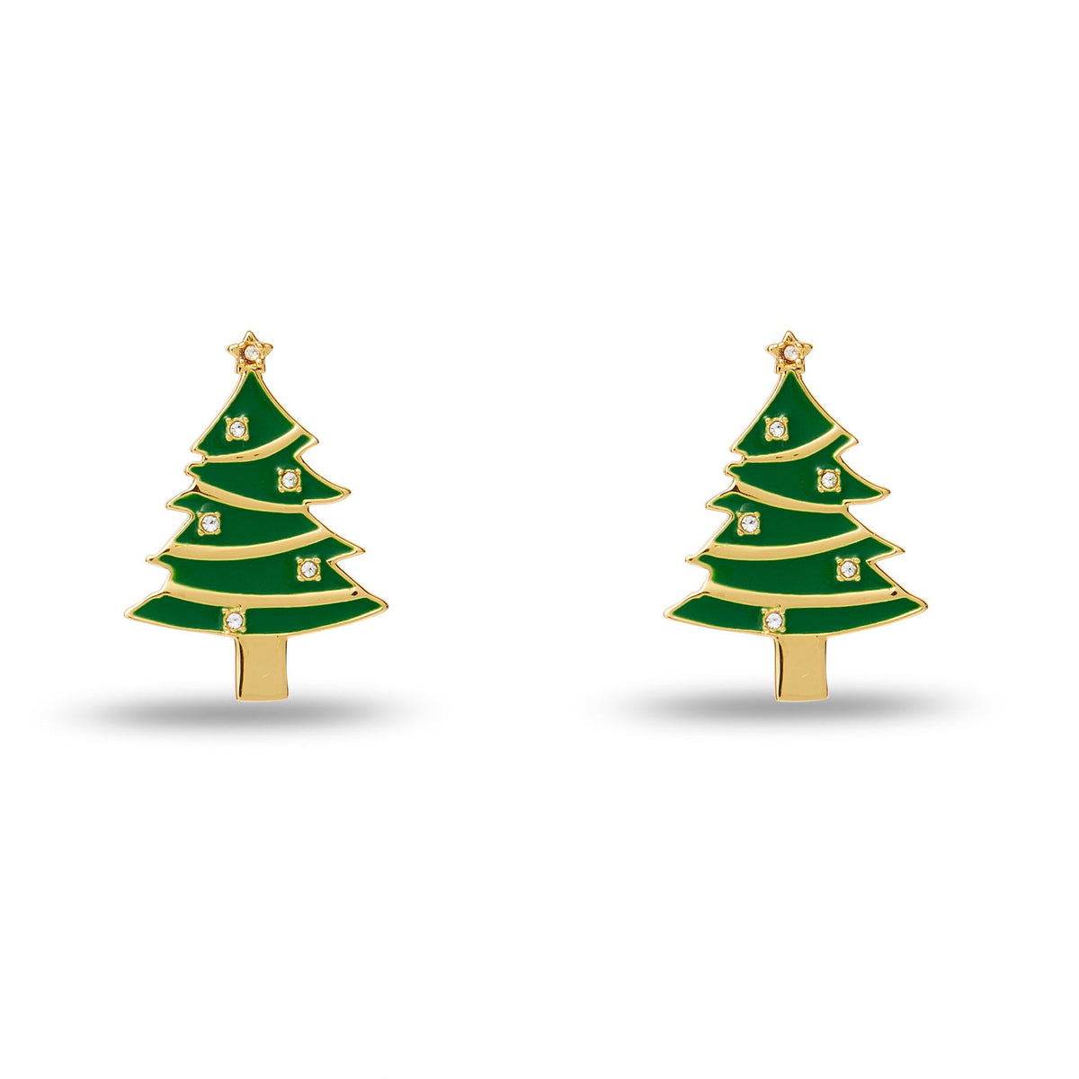 Pine Tree Button Earrings