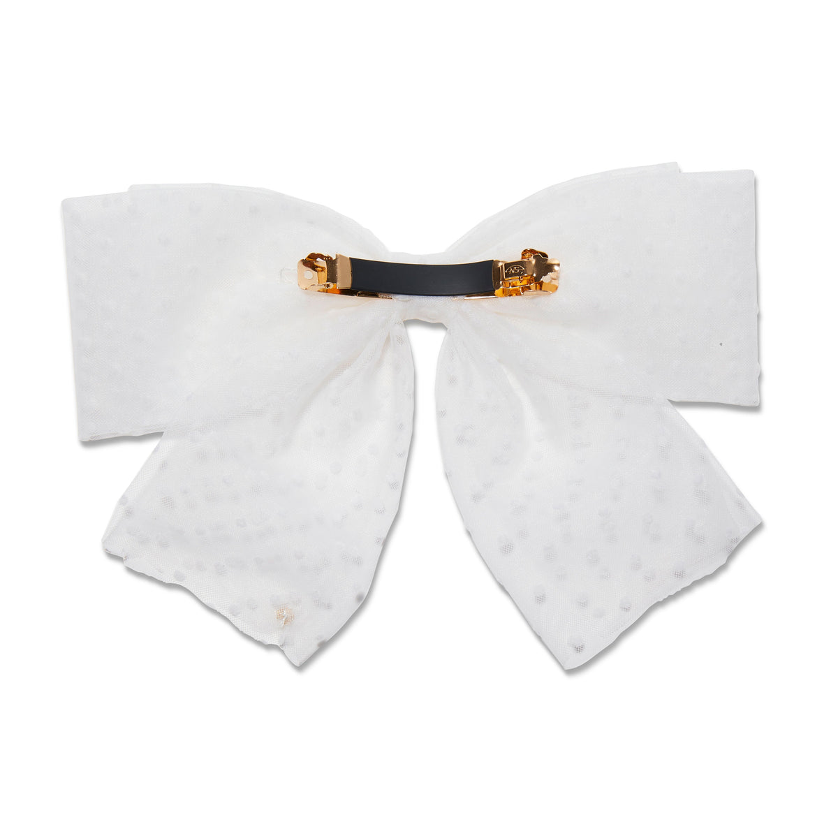 Swiss Dot Sheer Bow Barrette