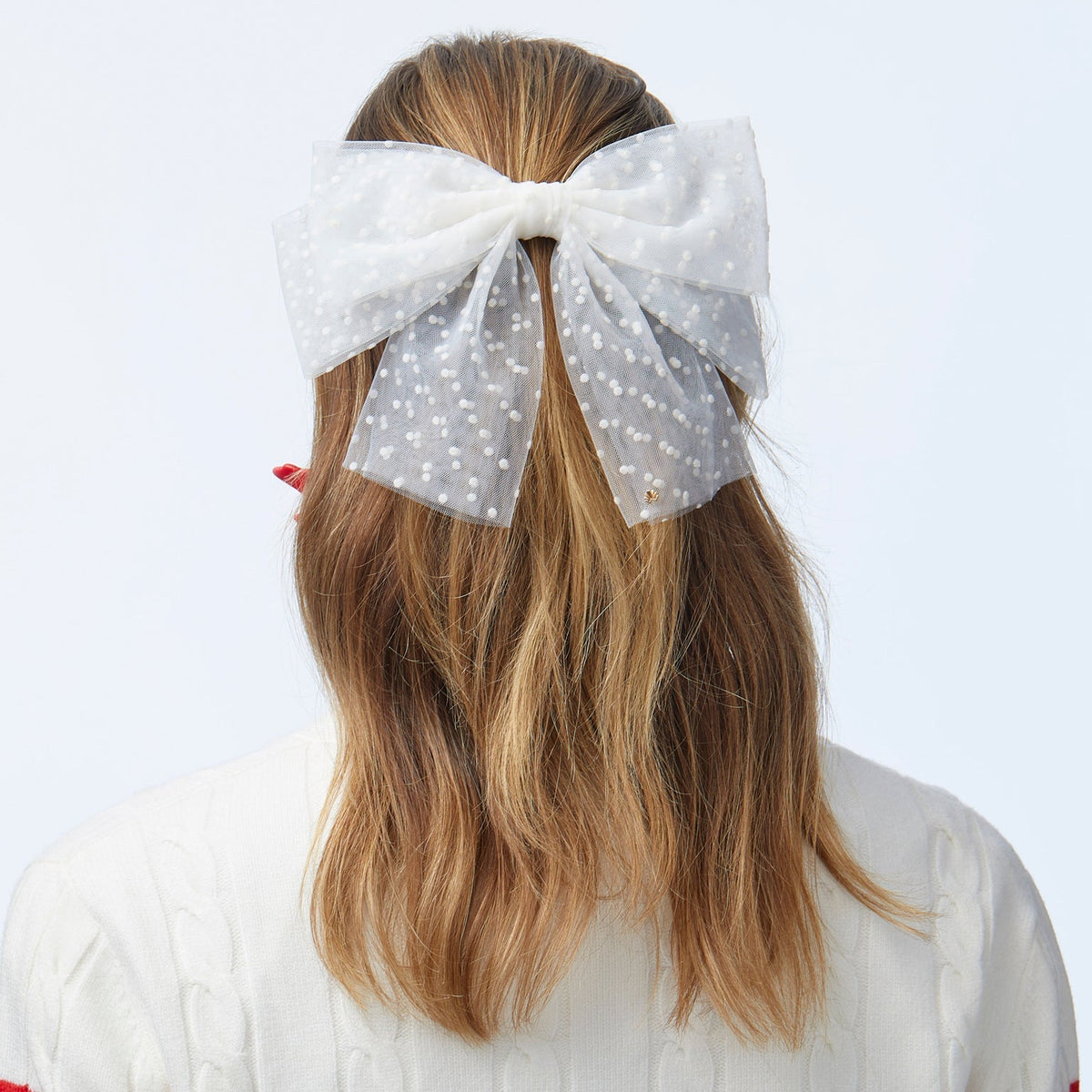 Swiss Dot Sheer Bow Barrette