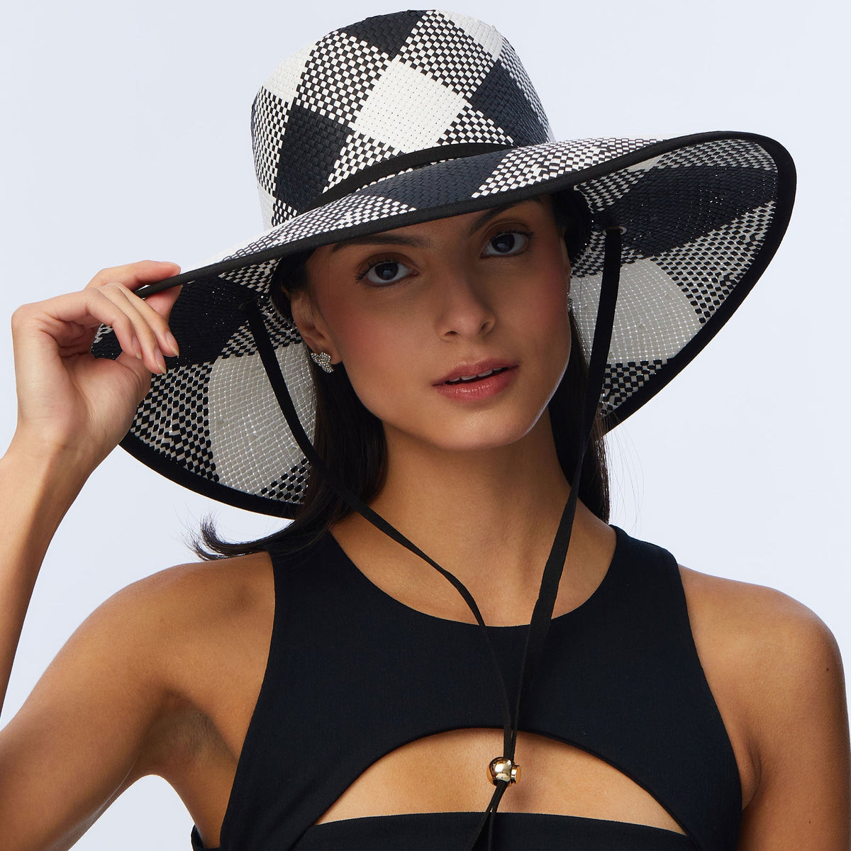 Plaid Straw Hat