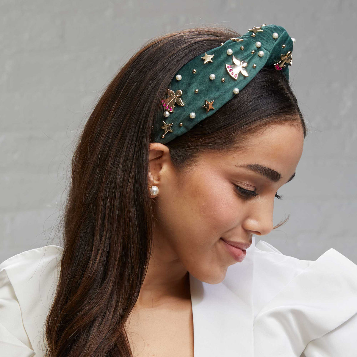 Angel Bell Embellished Knotted Headband