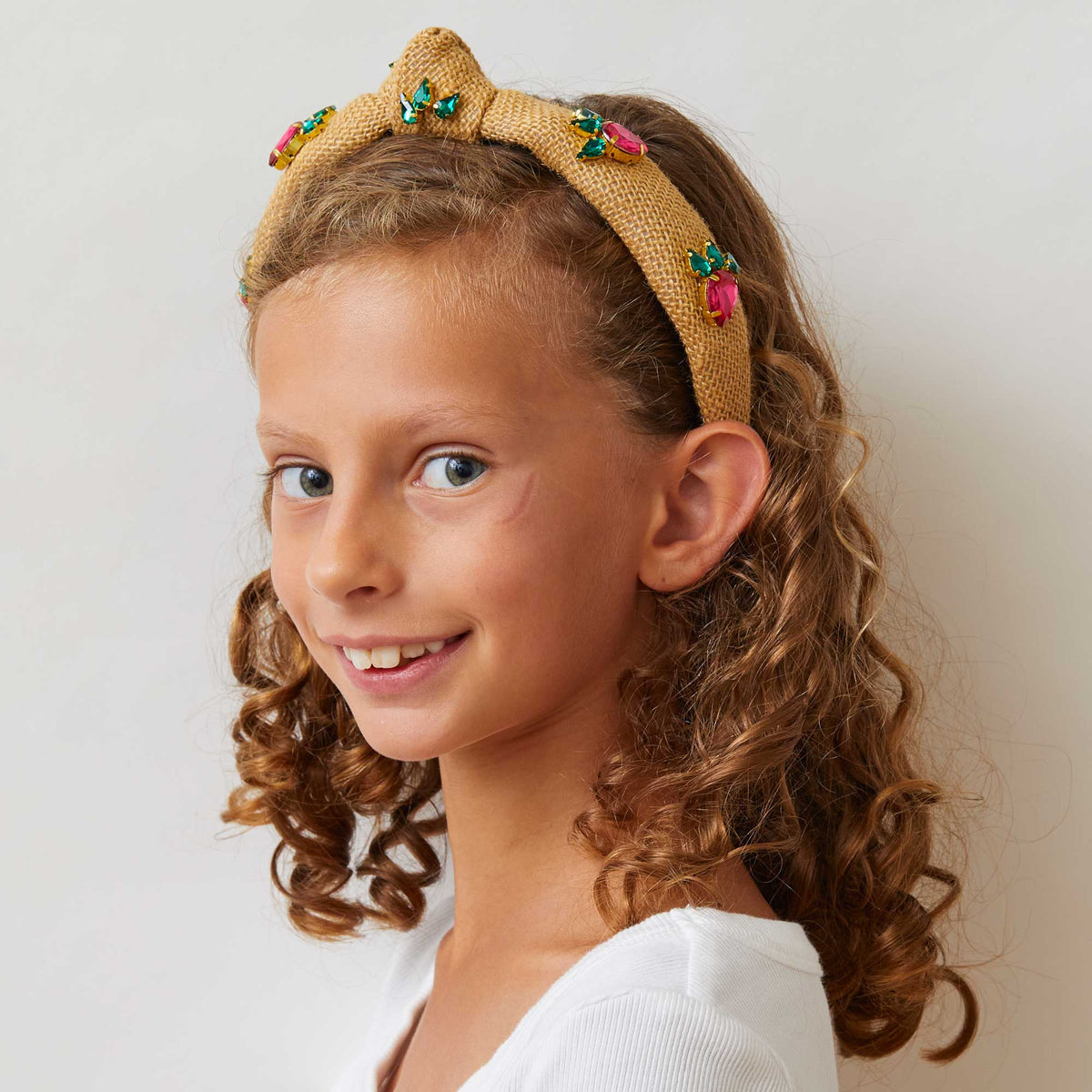 Kids Crystal Radish Knotted Headband