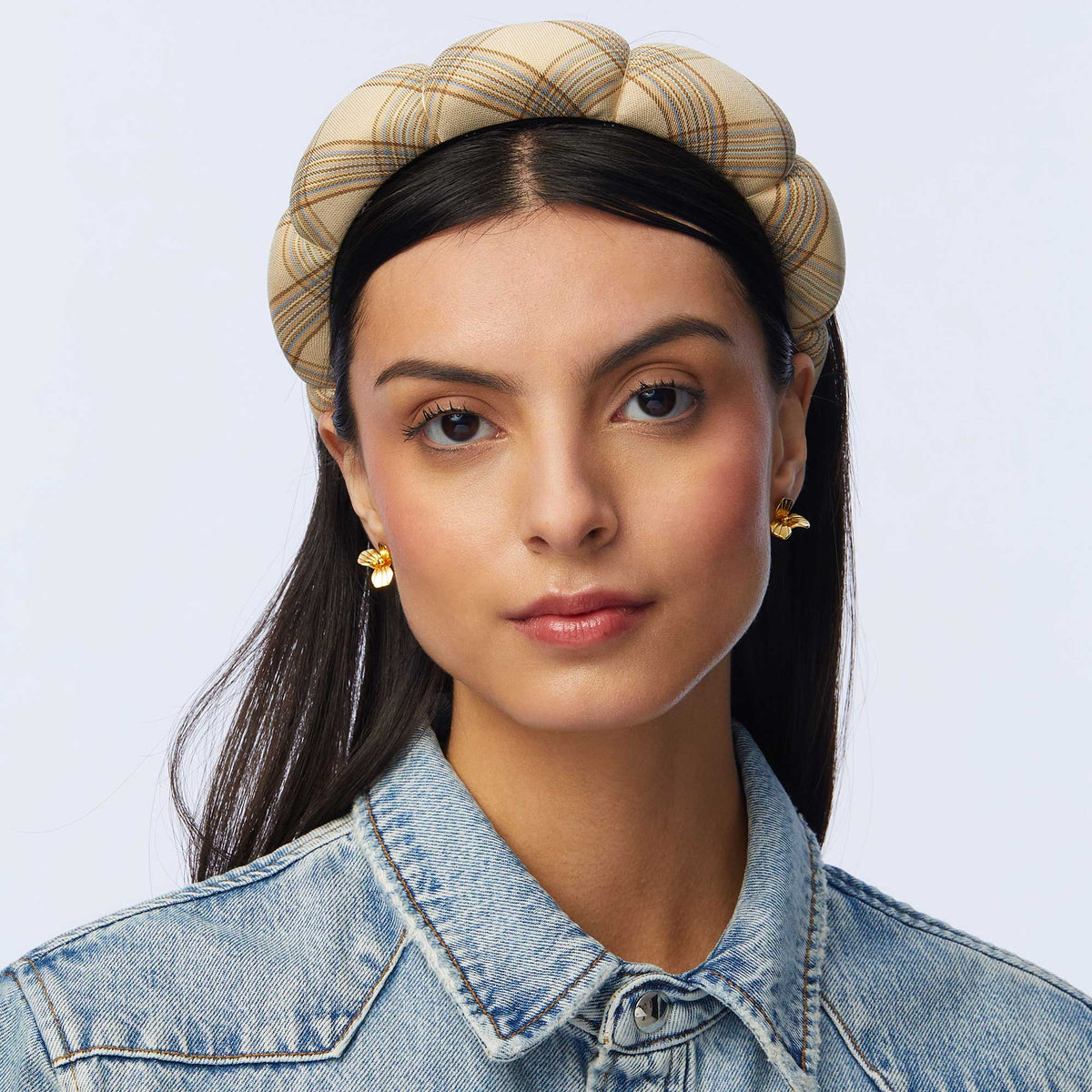 Plaid Scalloped Headband