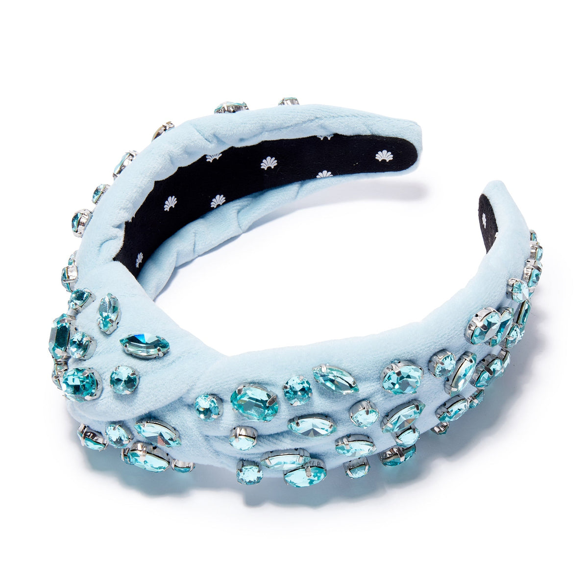 Glittering Crystal Velvet Knotted Headband