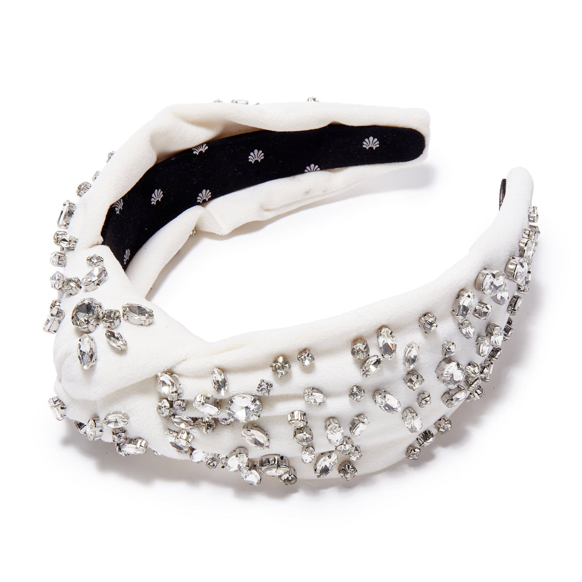 Mixed Crystal Velvet Knotted Headband