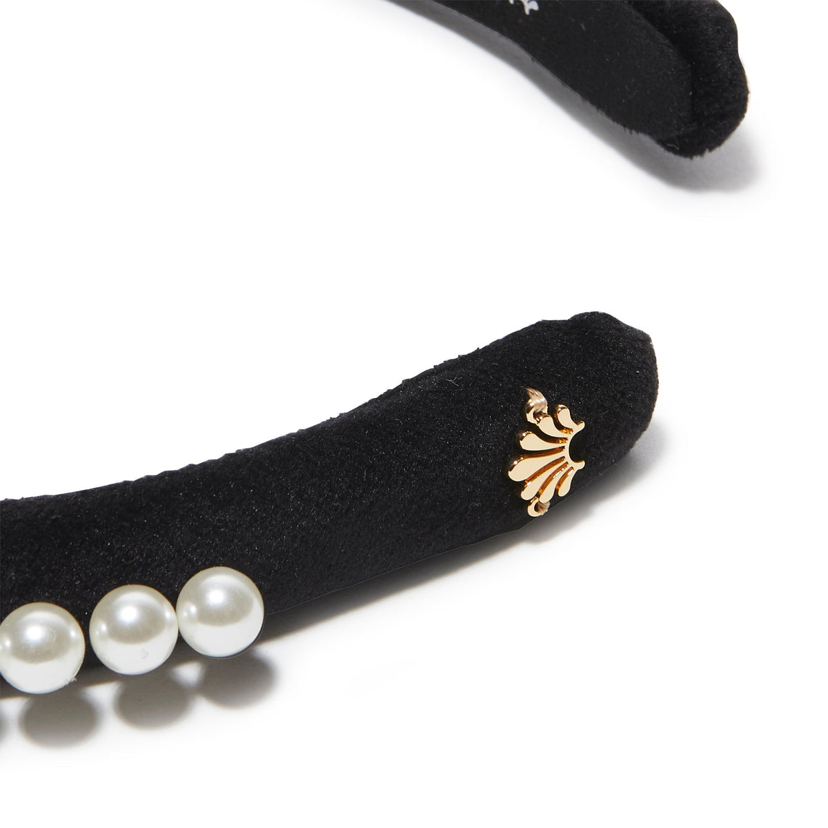 Pearl Embellished Velvet Gigi Headband