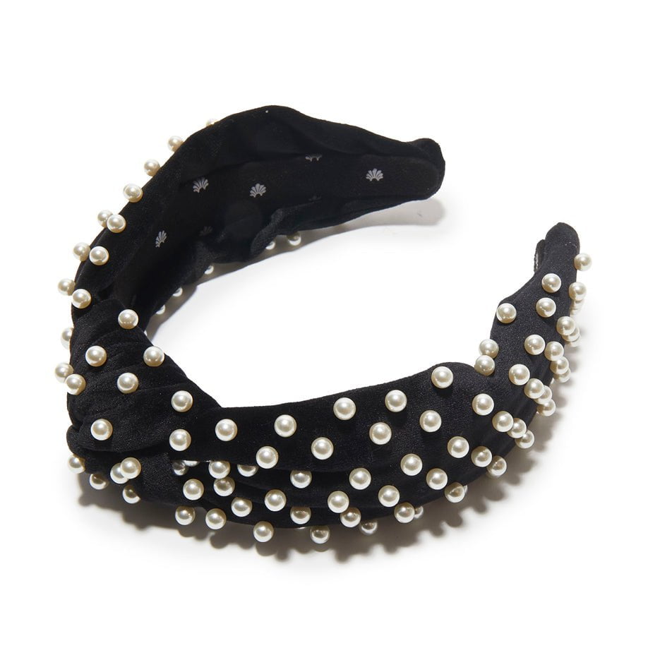 Velvet Pearl Knotted Headband