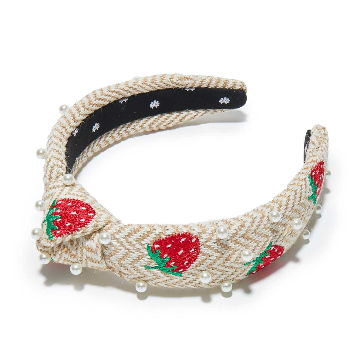 Strawberry Pearl Slim Knotted Headband