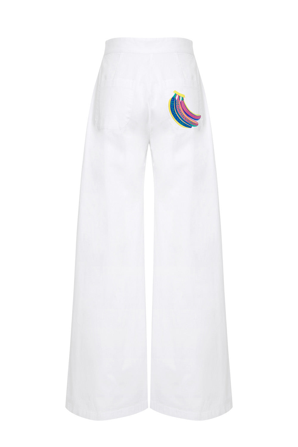 Lido White Nautical Trouser