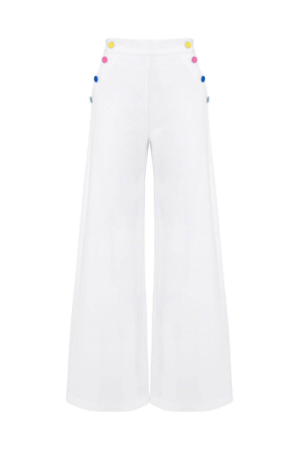 Lido White Nautical Trouser