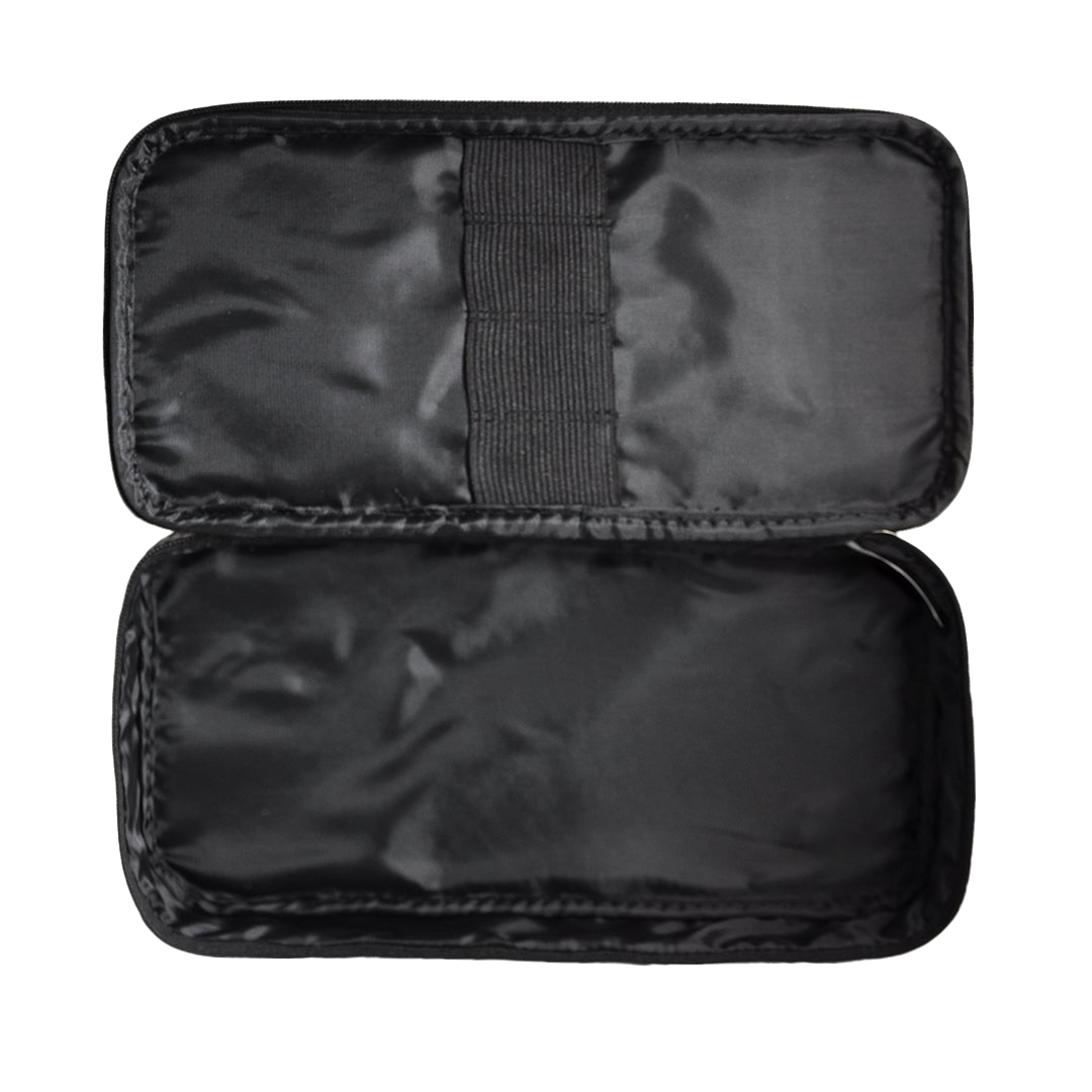 travel case medium black open view