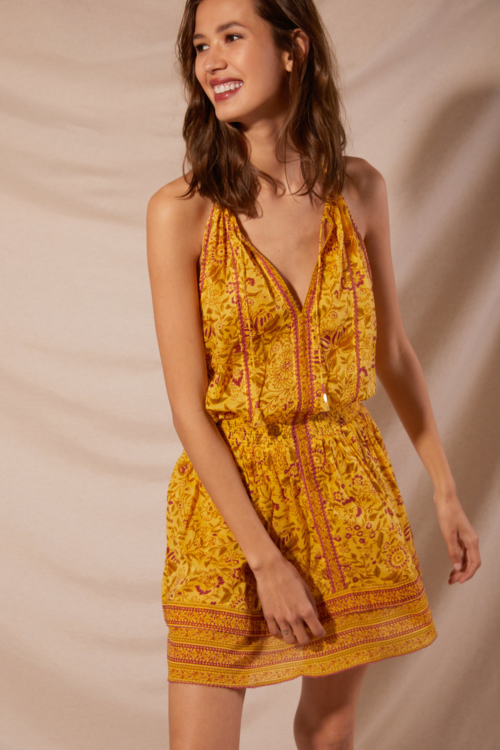 Mini Dress Carine Yellow Toulon